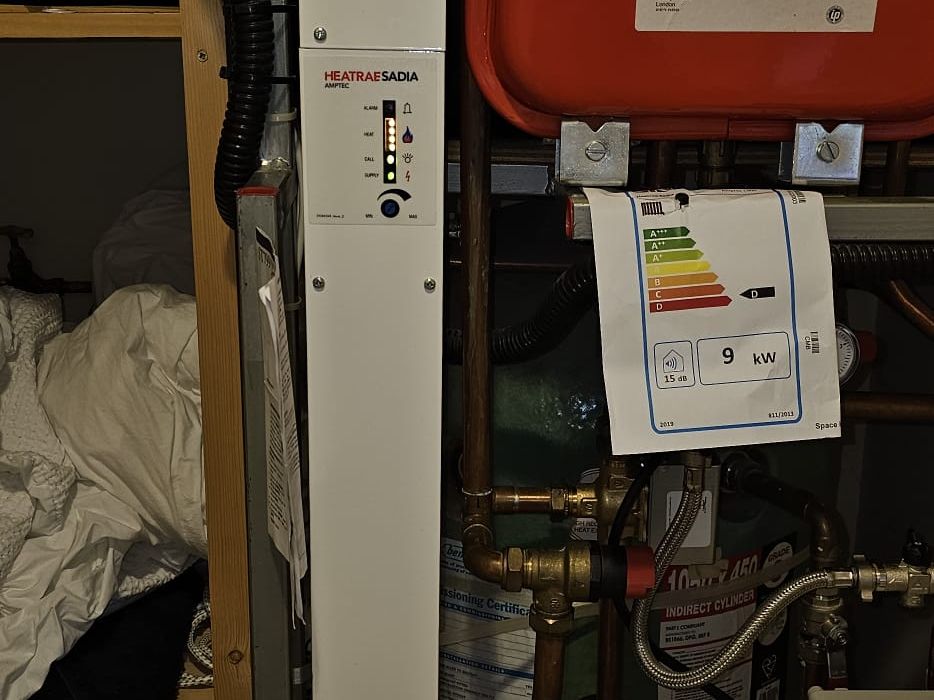 Neat copper pipe runs on a recent installation